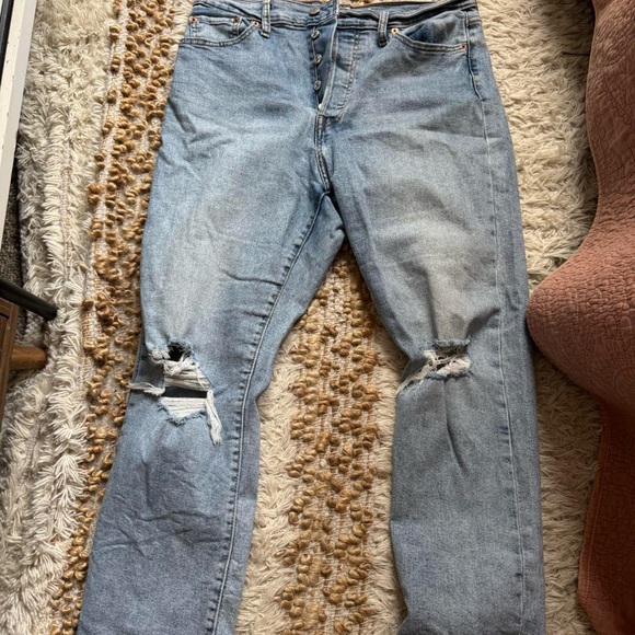 Blue Denim Wedgie Straight Jeans - Picture 1 of 3